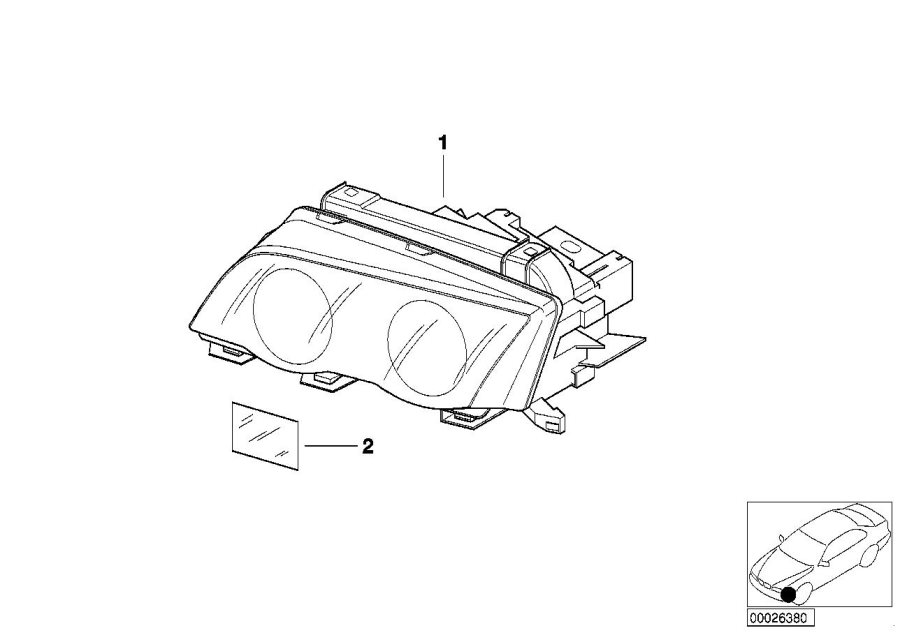 Diagram Headlight for your BMW M3  