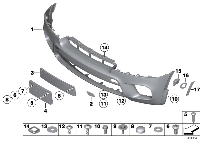 Diagram M Trim, front for your 2013 BMW 135i   