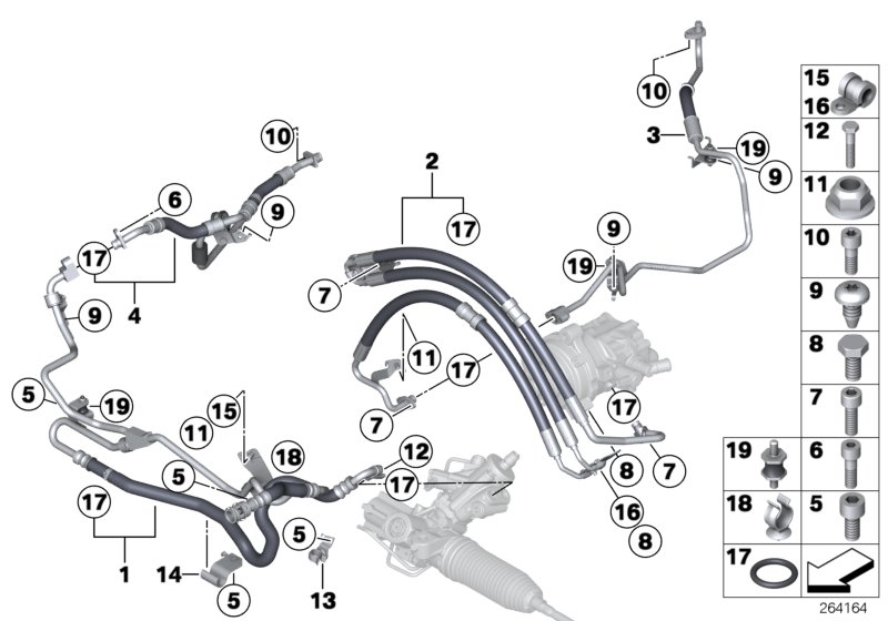 Diagram Power steering/oil pipe/dynamic drive for your 2017 BMW M4 GTS   