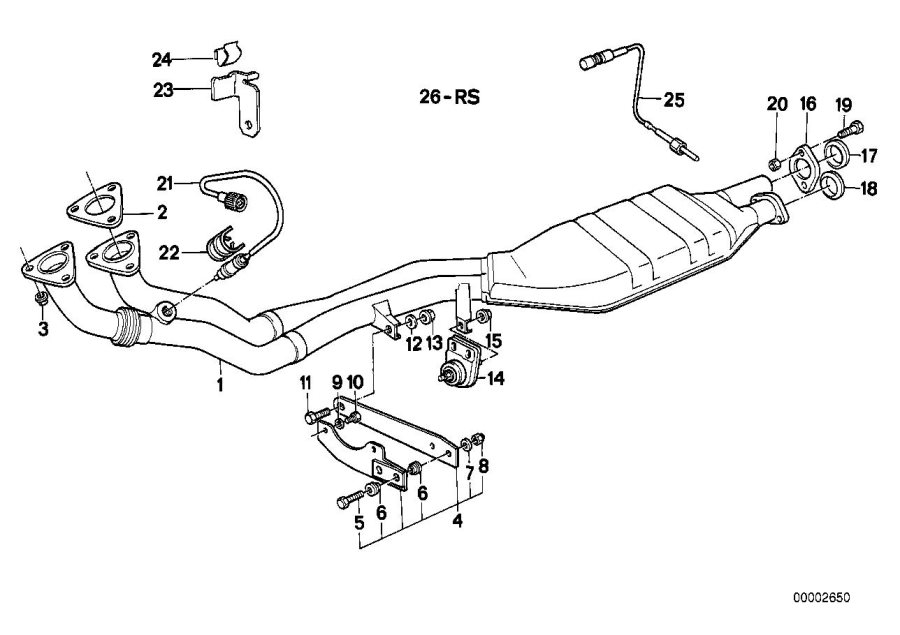 Diagram Exhaust system with catalyst for your 2018 BMW M6   