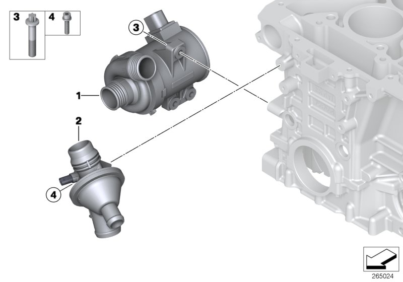 Diagram Waterpump - Thermostat for your 2017 BMW X3  28iX 