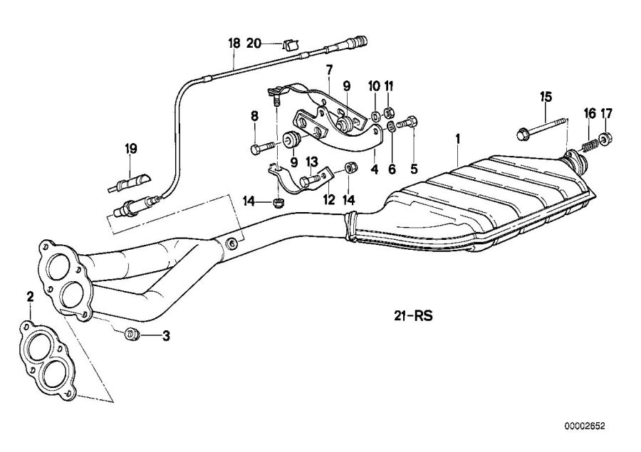 Diagram Catalytic CONVERTER/FRONT silencer for your 2007 BMW M6   