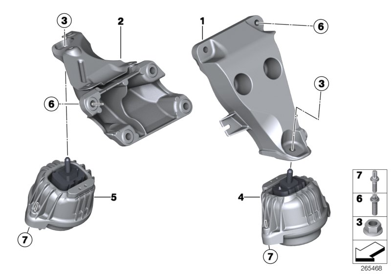 Diagram Engine Suspension for your BMW