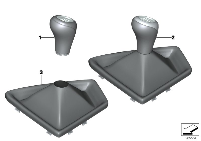 Diagram GEAR SHIFT KNOBS/SHIFT LEVER COVERINGS for your 2005 BMW X5   