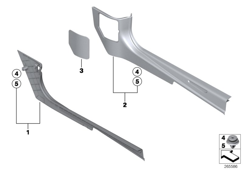 Diagram TRIM PANEL LEG ROOM for your MINI