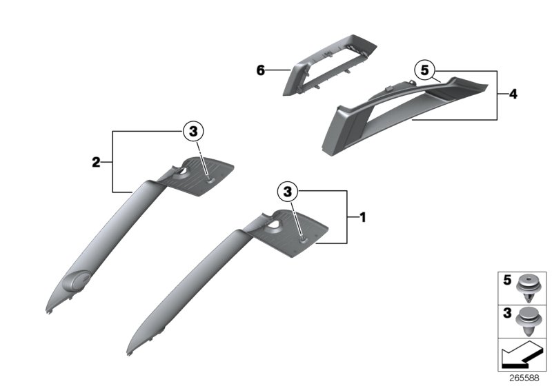 Diagram Trim panel A- / B- / C-Column for your MINI