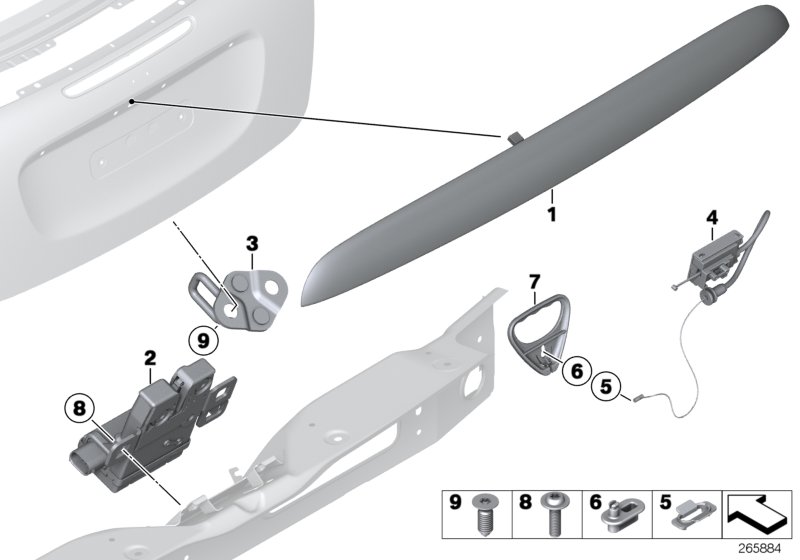 Diagram TRUNK LID/CLOSING SYSTEM for your MINI