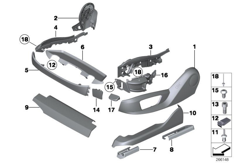 Diagram SEAT FRONT SEAT COVERINGS for your BMW