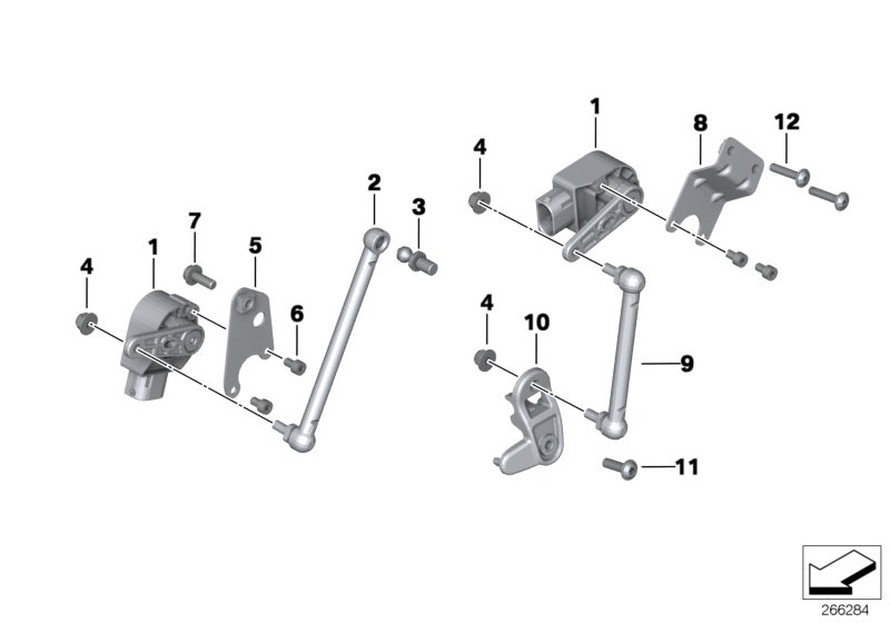 Diagram Headlight-head light aim control for your BMW