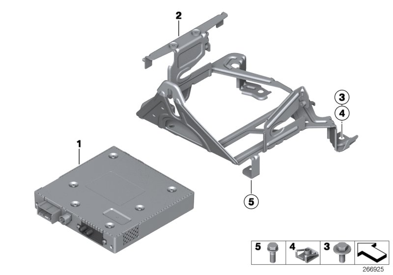 Diagram TV module / bracket for your BMW