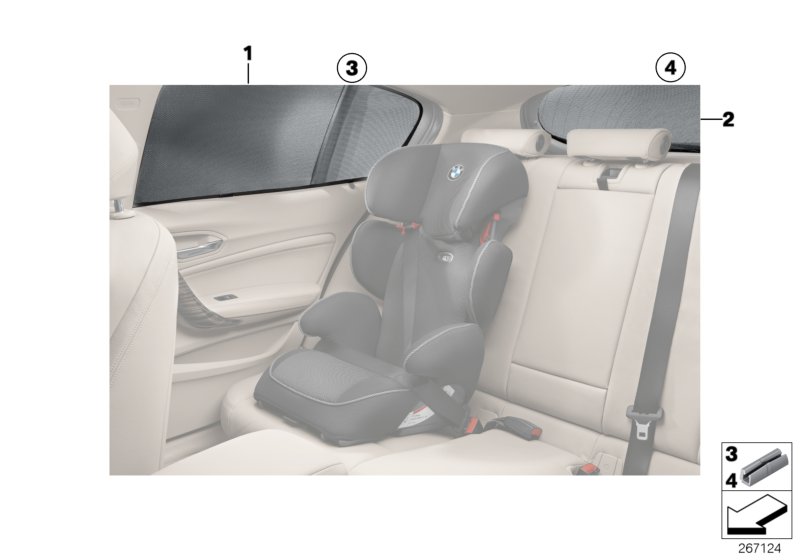 Diagram Sunshade for your BMW