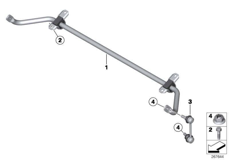 Diagram Stabilizer, rear for your 2010 BMW M6   