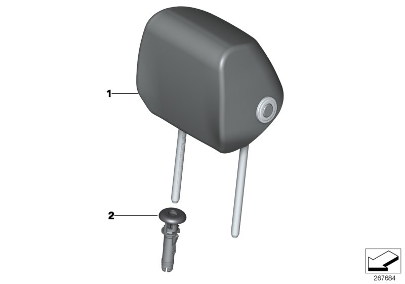 Diagram Seat, front, head restraint for your 2007 BMW M6   