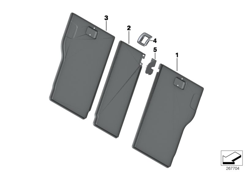 Diagram Seat, rear, seat trim covers for your 2012 BMW M6   