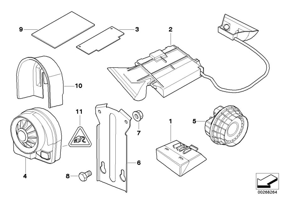 Diagram Theft alarm with radio burglar alarm for your 2016 BMW M6   