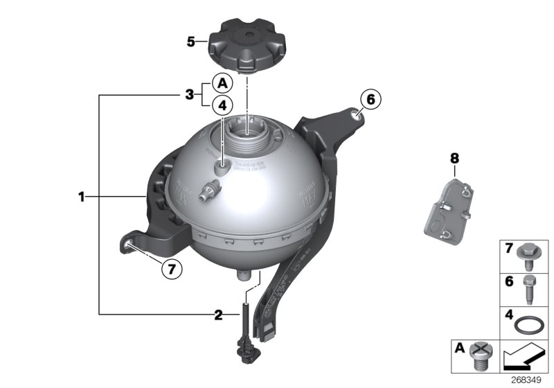 Diagram EXPANSION TANK for your 2021 BMW X1   