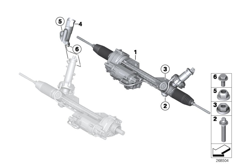 Diagram Steering unit, electric (EPS) for your 2019 BMW X5   