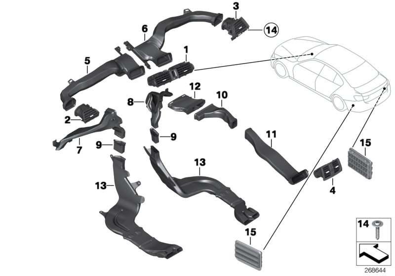 Diagram Air duct for your BMW 328dX  