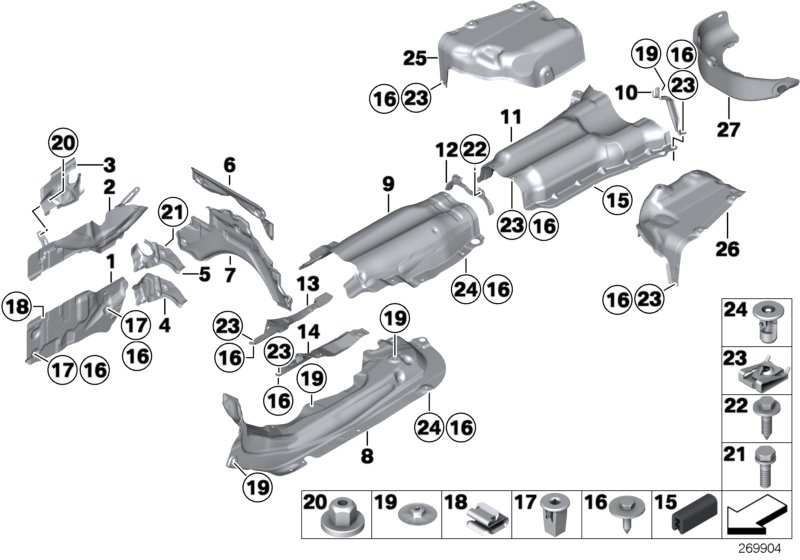 Diagram Heat insulation for your BMW M6  