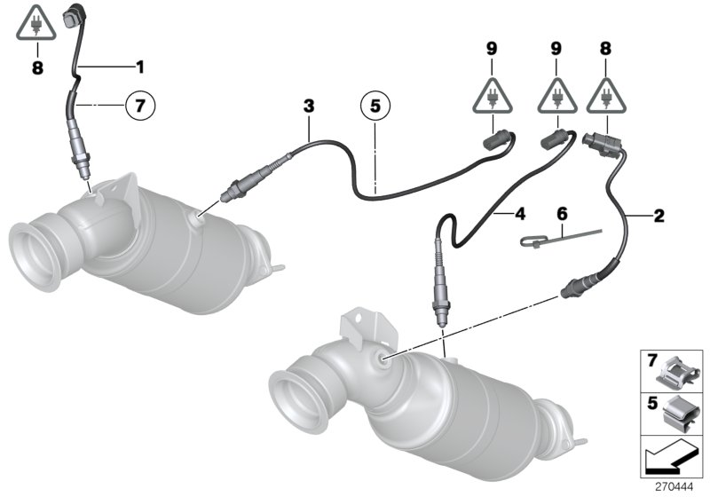 Diagram Lambda PROBE Fixings for your BMW