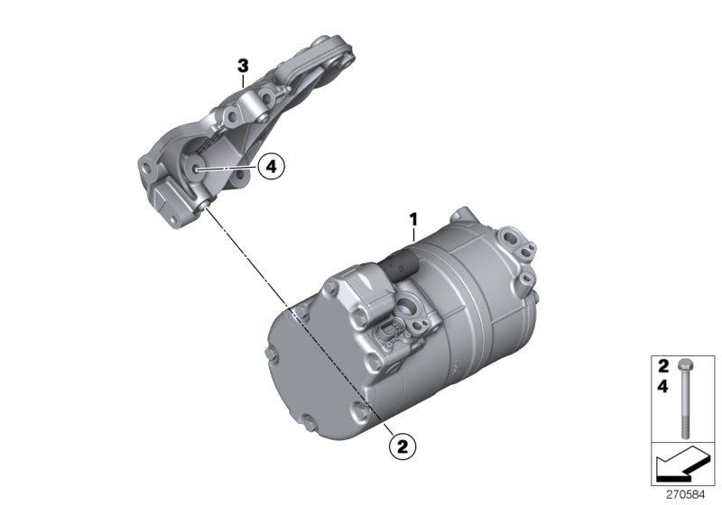 Diagram RP A/C compressor for your BMW