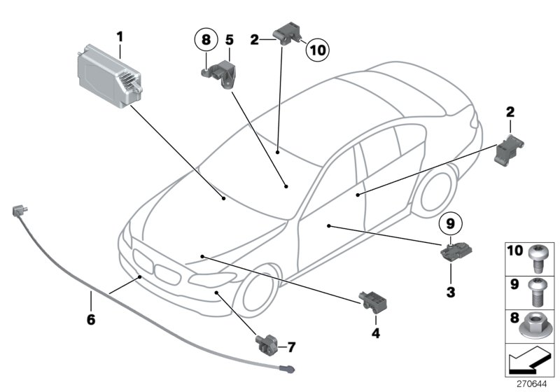 Diagram Electric parts airbag for your 1995 BMW