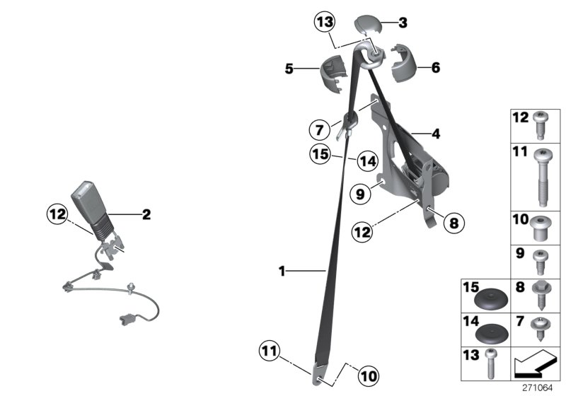 Diagram Safety belt for your MINI