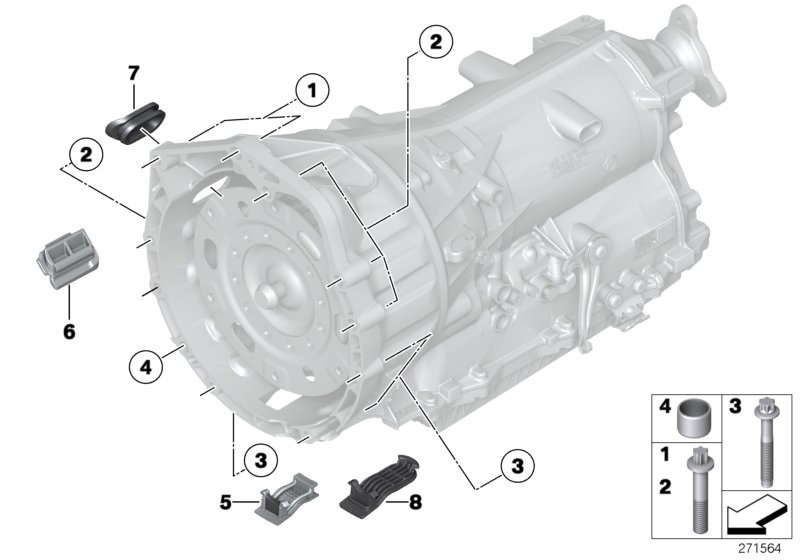 Diagram GEARBOX MOUNTING for your BMW