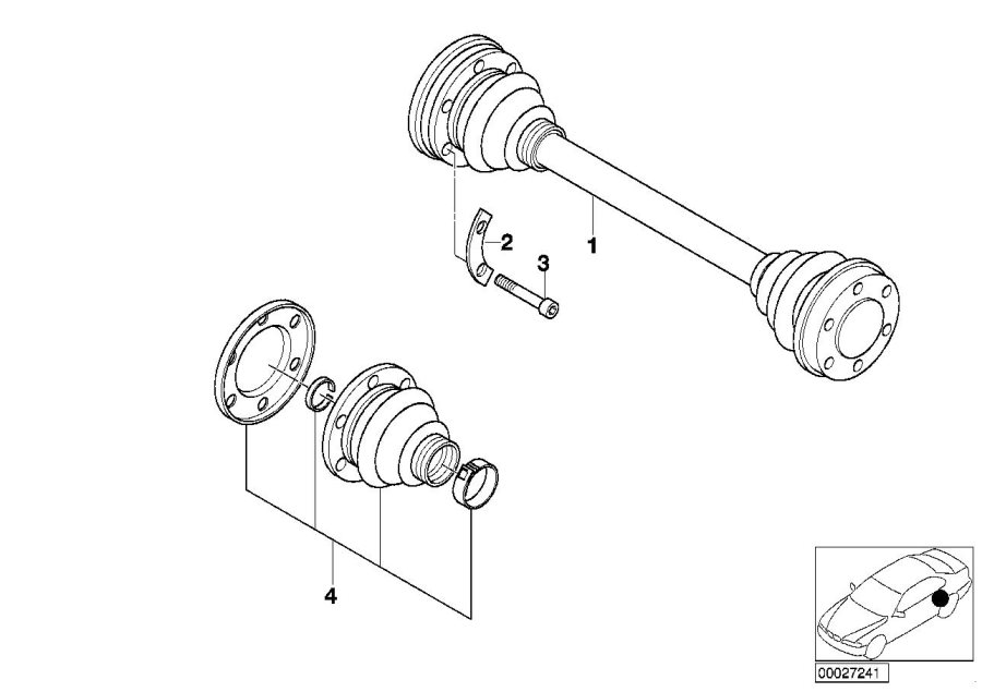 Diagram Output shaft for your BMW