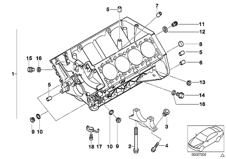 Diagram Engine Block for your 1999 BMW 750iLP   