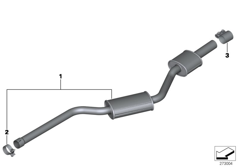 Diagram Front muffler for your 2014 BMW X4   