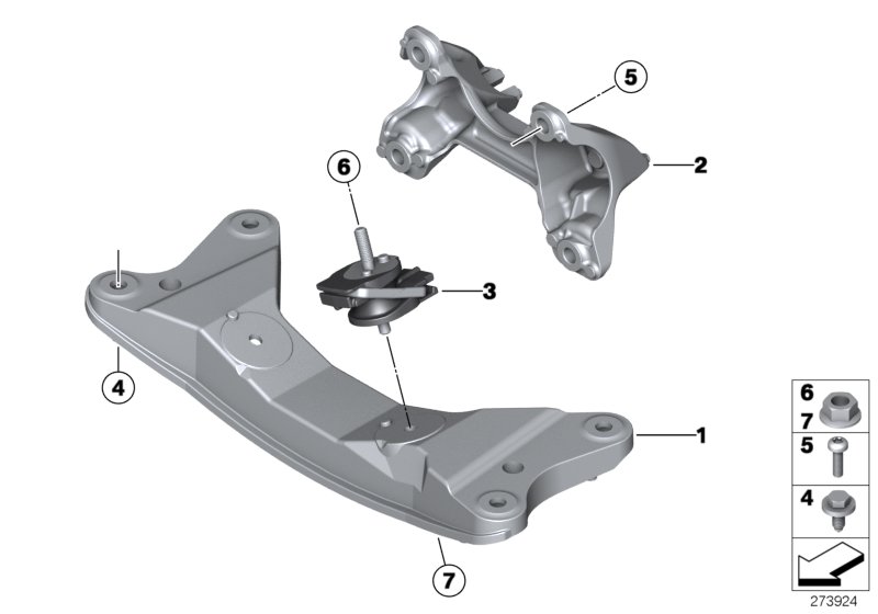 Diagram Gearbox suspension for your 2016 BMW 328d   