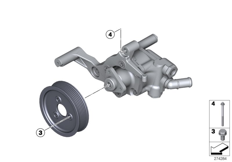 Diagram Power steering pump for your 2010 BMW M6   