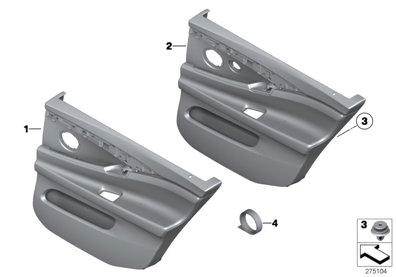 Diagram Door trim, rear for your BMW