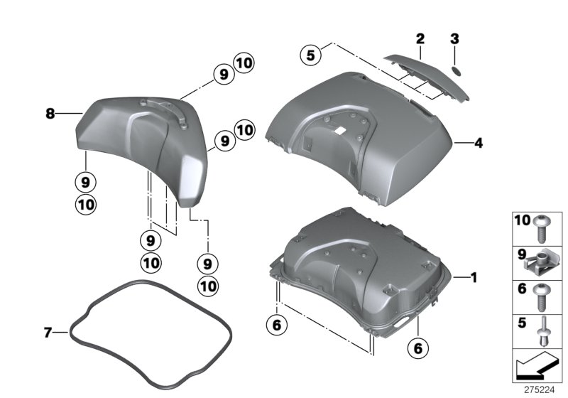 Diagram Topcase lid for your BMW