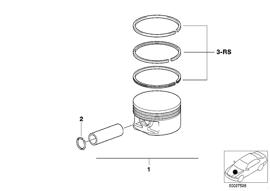 Diagram Crankshaft-pistons for your 2007 BMW M6   