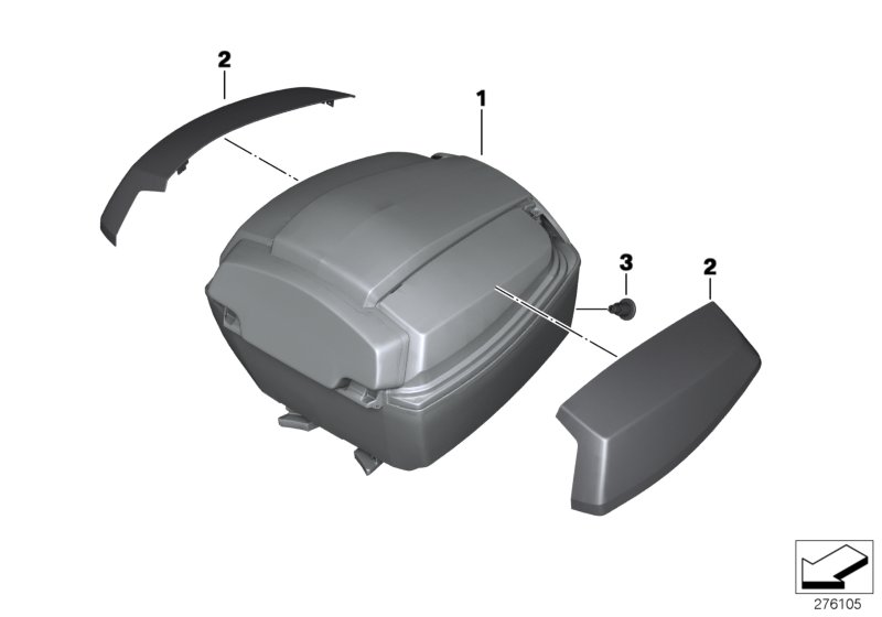 Diagram TopCase 35 l for your 2013 BMW C600 Sport   