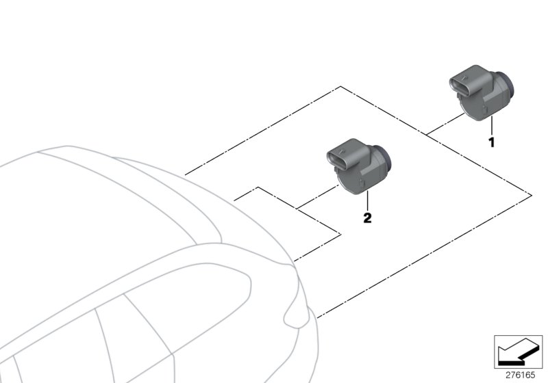 Diagram Park Distance Control (PDC) for your 1999 BMW 750iL   