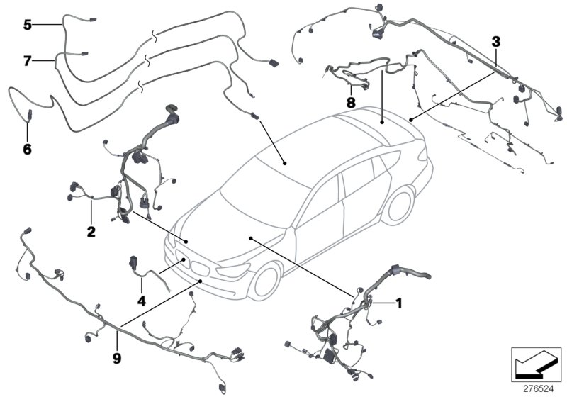 Diagram Repair cable main cable harness for your 2023 BMW 330iX   