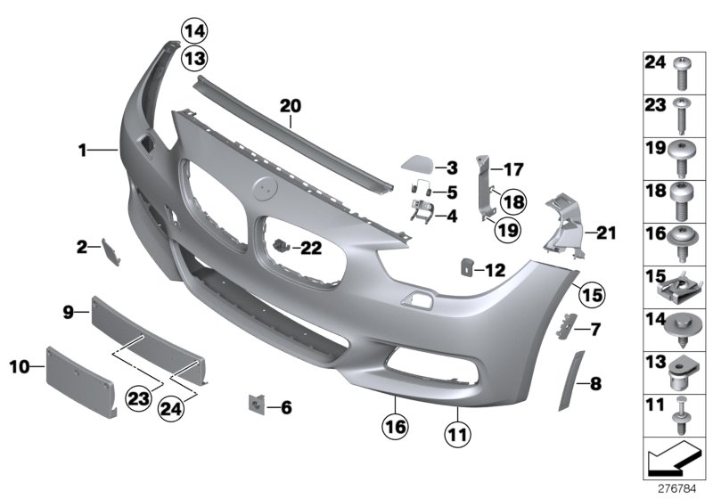 Diagram M Trim, front for your BMW X2  