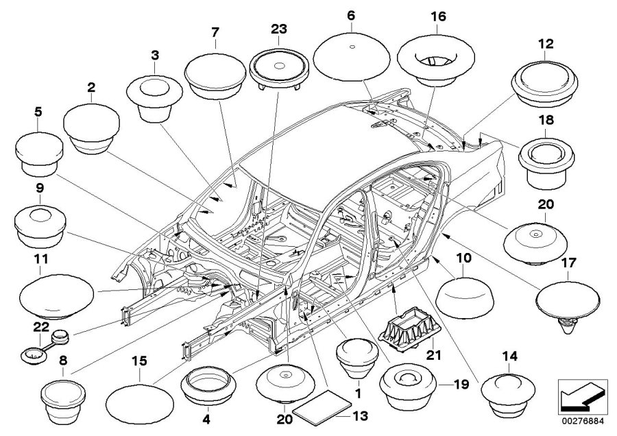 Diagram Sealing cap/plug for your BMW M3  