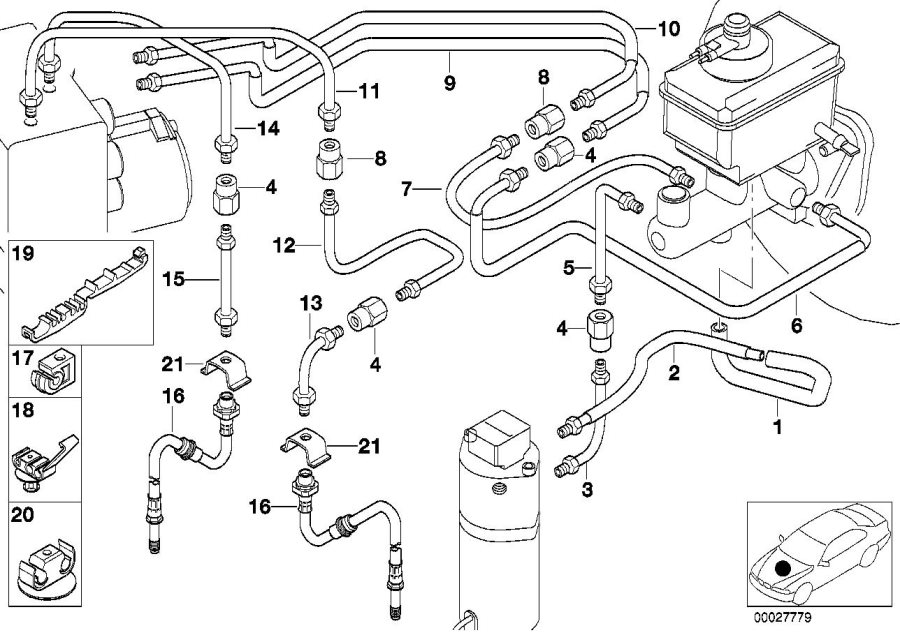 Le diagramme Conduite de frein avant DSC pour votre BMW