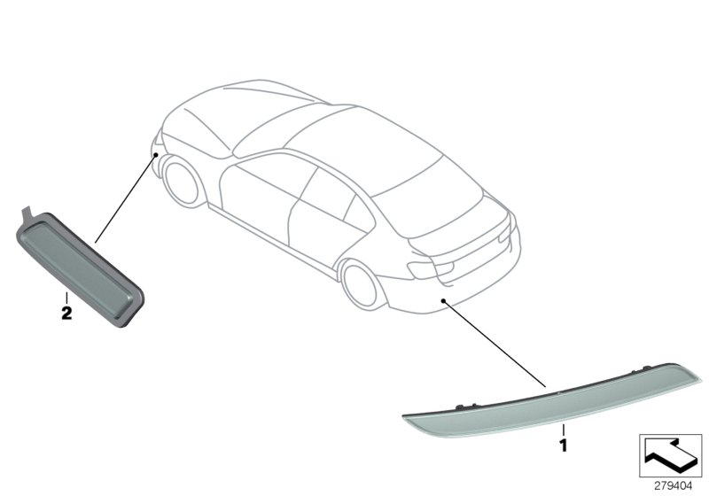 Diagram REFLECTOR for your 2018 BMW 330e   