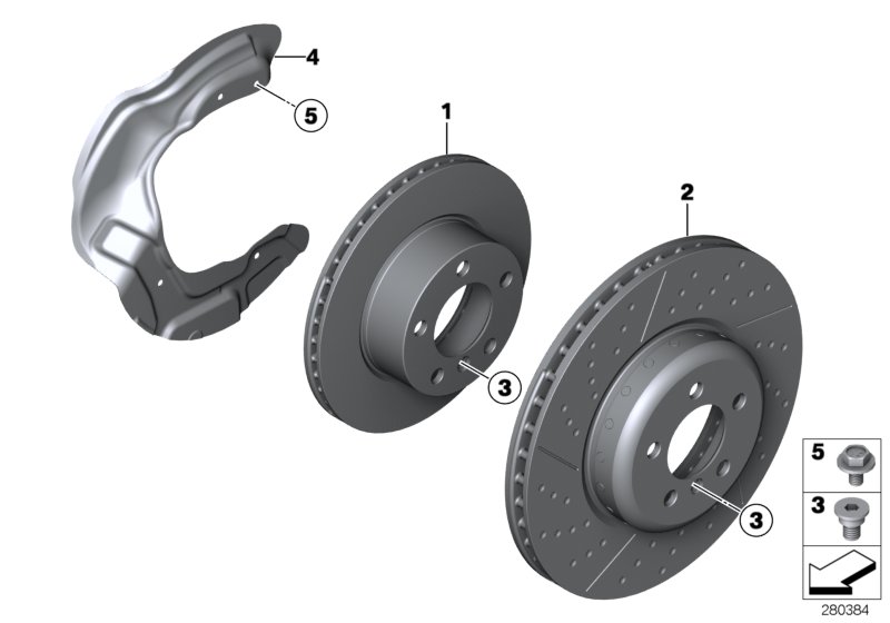 Diagram Front brake / brake disc for your 2020 BMW 230i   