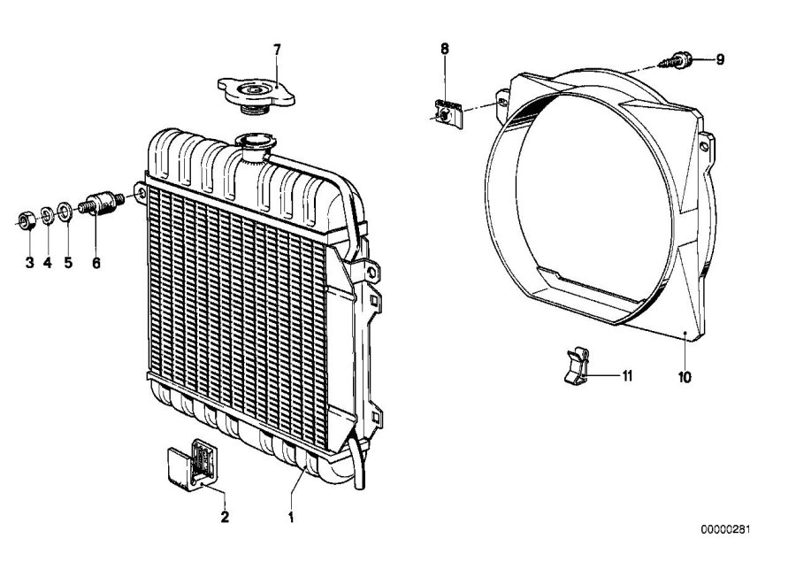 Diagram RADIATOR/FRAME for your 2007 BMW M6   