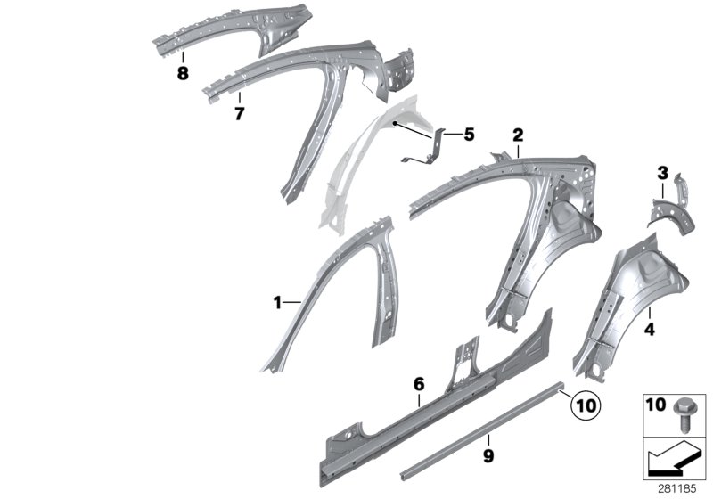 Diagram BODY-SIDE FRAME-PARTS for your BMW