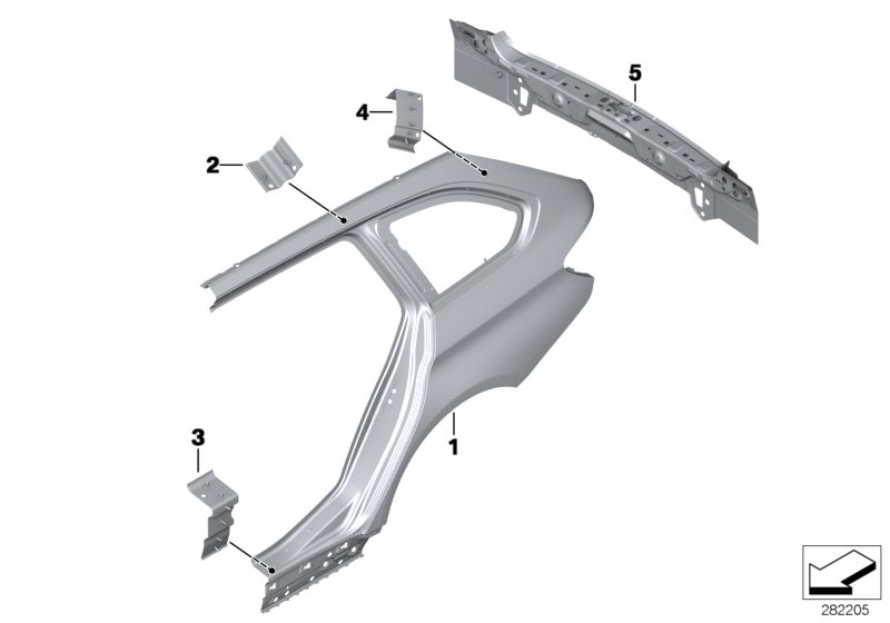 Diagram SIDE PANEL/TAIL TRIM for your 2021 BMW 228i   