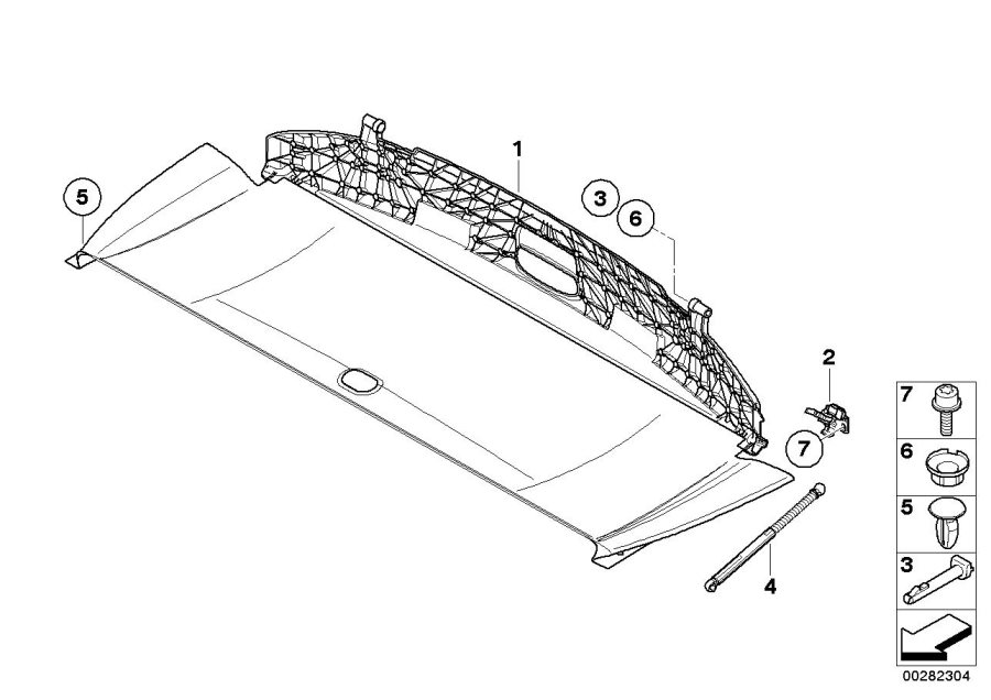 Diagram Folding top compartment for your 2016 BMW 328d   