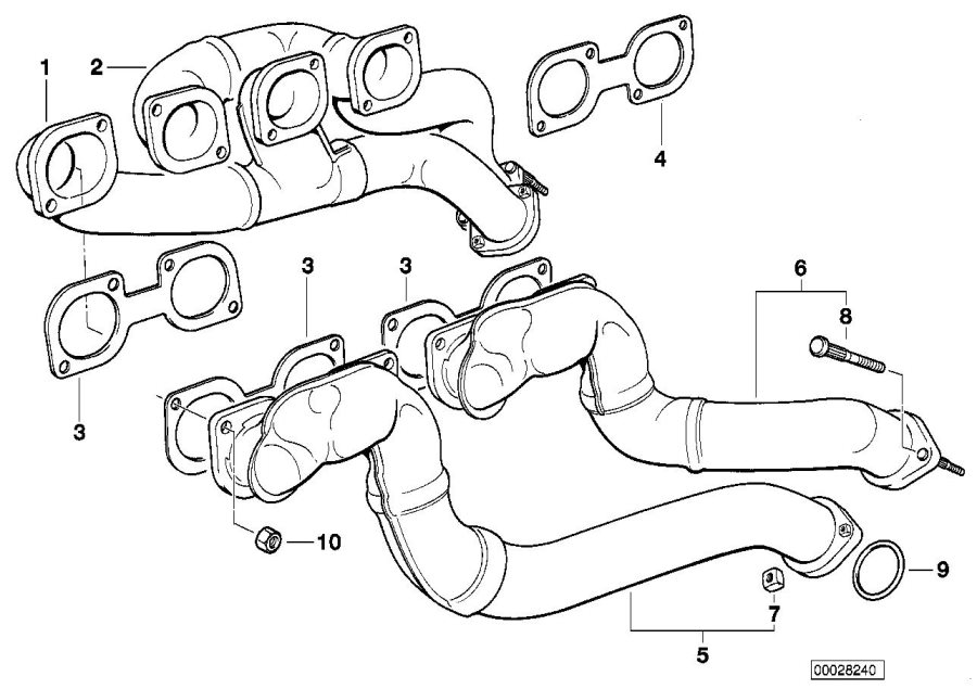 Diagram Exhaust manifold for your 2016 BMW 640iX   