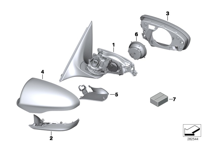 Diagram M Outside mirror for your 2013 BMW M6   